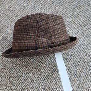 Vintage Herbert Johnson Brooks Brothers Tweed Fedora Hat Size 7.5